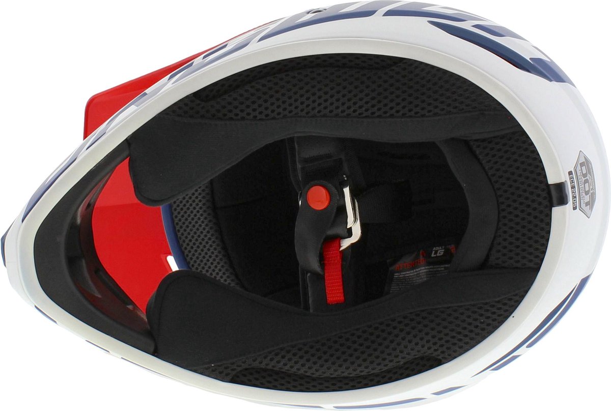 Answer AR1 V2 crosshelm Bold mat blauw rood - L 59-60 CM – foto 6