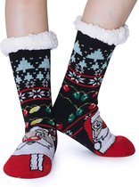 Kerst - Gezellige Dikke Fleece Gevoerde Wollen Sokken - Antislip & Warm
