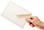 156x enveloppes pour cartes de vœux de luxe C6 120x185mm - 12x18,5 cm - 120 grammes blanc crème - enveloppe avec bordure