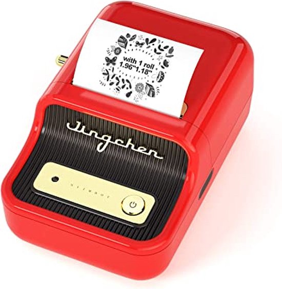 Foto: Niimbot b21 rood labelprinter labelmaker draadloos lichtgewicht design direct thermisch 203dpi 1200mah print breedte 25 50mm