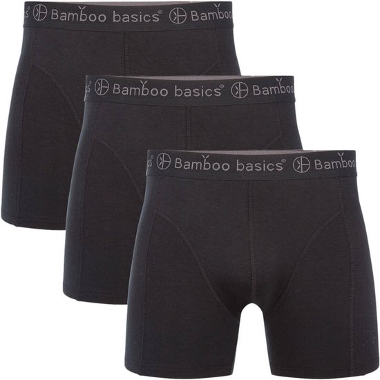Bamboo Basics Boxer en bambou pour homme Rico - pack de 3 - Noir - XL