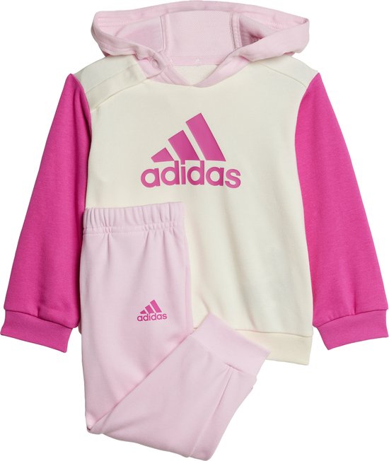 adidas Sportswear Essentials Colorblock Joggingpak Kids - Kinderen - Beige- 98