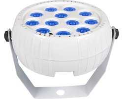 QTX BATPAR-18W accu mini PAR-lamp 12 x 1,5W RGB wit oplaadbaar via USB
