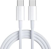 Câble USB C vers USB-C pour iPhone 15, iPad Pro, iPad Air , etc. - 2 Mètres - Wit