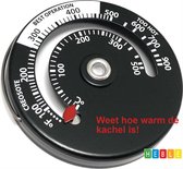 *** Kachelpijp Thermometer - Heet Meter - Palletkachel - Openhaard - van Heble® ***