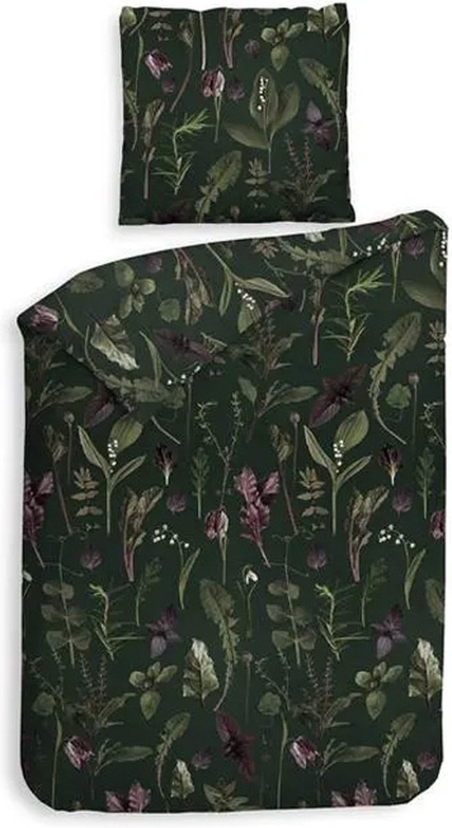 Heckettlane Florian Dekbedovertrek - 100% Katoen-Flanel - 200x220-NL-BE - Groen van Heckettlane — afbeelding 2