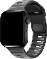 Outdoor Siliconen Sport Band - Grijs - Geschikt voor iWatch 42mm - 44mm - 45mm - 49mm - Waterproof heavy duty silicone smartwatchband - Voor Apple Watch Series Ultra 9 8 7 6 5 4 3 2 1 SE grote modellen