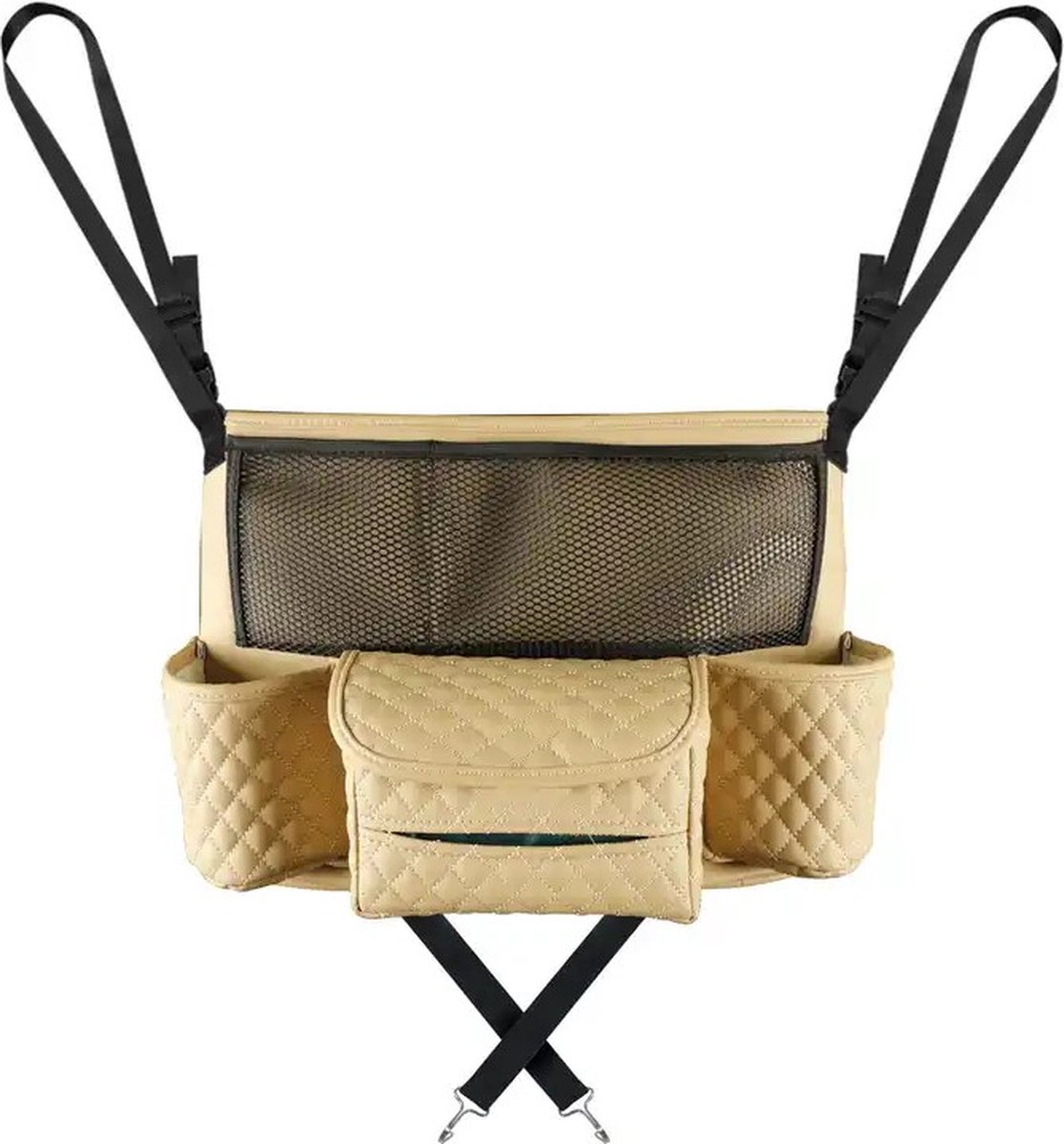 Gearner autostoel organizer - Auto prullenbak - Auto organizer autostoel met bekerhouder en tissuebox