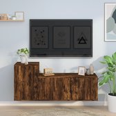 vidaXL TV-meubelset - Gerookt eiken - 100x34.5x40 cm - 40x34.5x60 cm - Kast