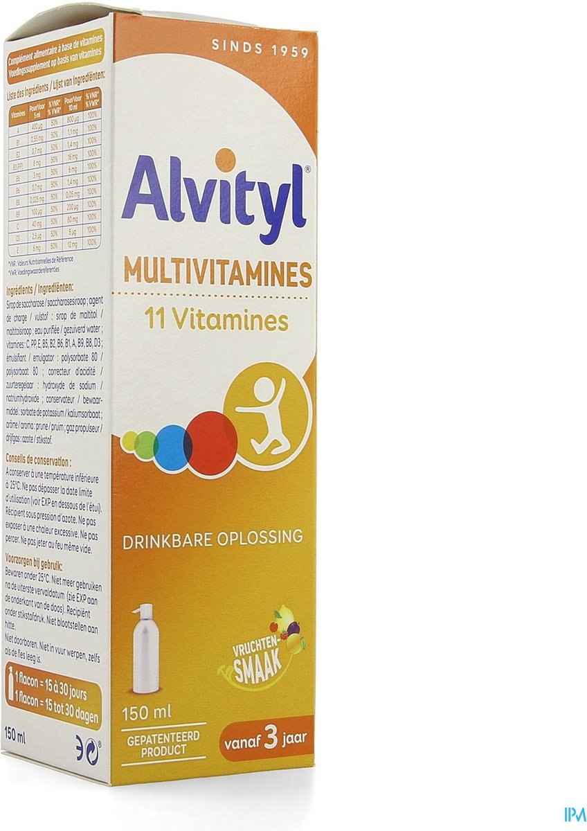ALVITYL Sirop Vitalité Multivitamines 150ml