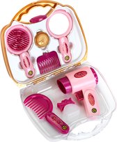 Klein Toys Princess Coralie kapperskoffer - incl. speelgoedfohn en haartools - 21,5x8,5x19 cm - roze