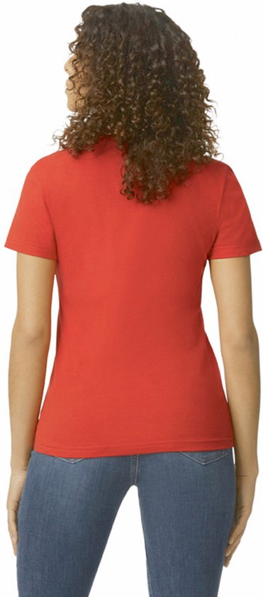 T-shirt Dames M Gildan Ronde hals Korte mouw Red 100% Katoen