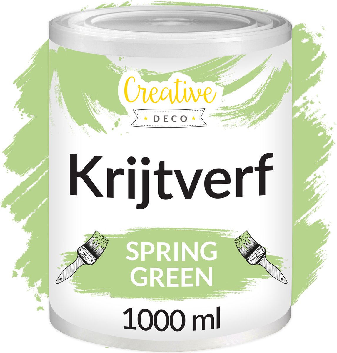 Creative Deco 1000 ml Lente Groen Krijt-Verf | Mat en Wasbaar | Perfect voor Renovatie, Decoratie en Decoupage van Meubels | Egen en Gradient Effect Mogelijk