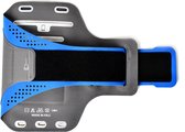 Mobigear Telefoonhoesje geschikt voor Telefoonhouder Hardlopen HTC Desire 20 Pro Sport Hoesje Neopreen | Mobigear Easy Fit Sportarmband - Blauw