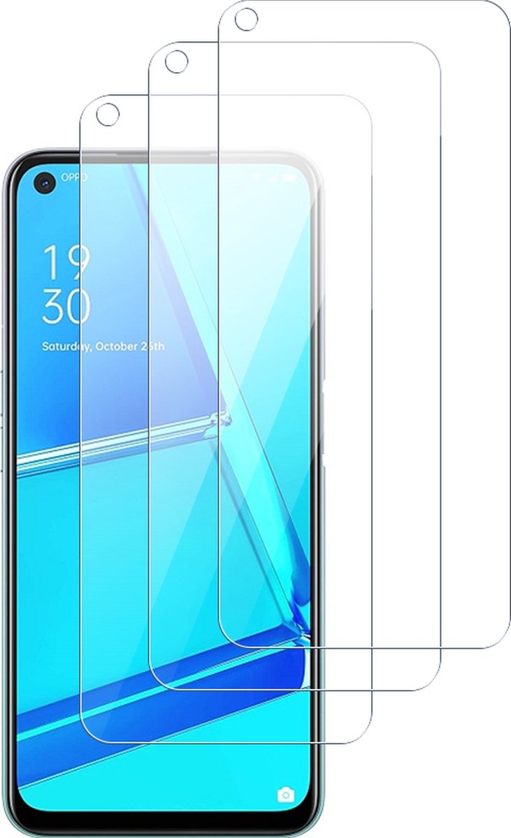 Mobigear Screenprotector geschikt voor OPPO A52 | Mobigear Screenprotector Folie - Case Friendly (3-Pack)