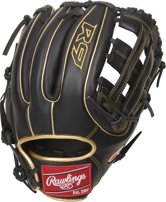 Foto: Rawlings honkbalhandschoen r9 serie r9315 6bg 11 75 inch zwart goud