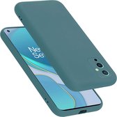 Cadorabo Hoesje geschikt voor OnePlus 9 in LIQUID GROEN - Beschermhoes gemaakt van flexibel TPU silicone Case Cover