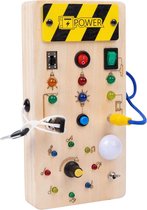 Samplay Busy Board - Houten Montessori Speelgoed - Activiteiten Bord - Sensorisch educatief speelgoed - Vanaf 3 Jaar - Afmetingen 20 x 10 x 5 CM