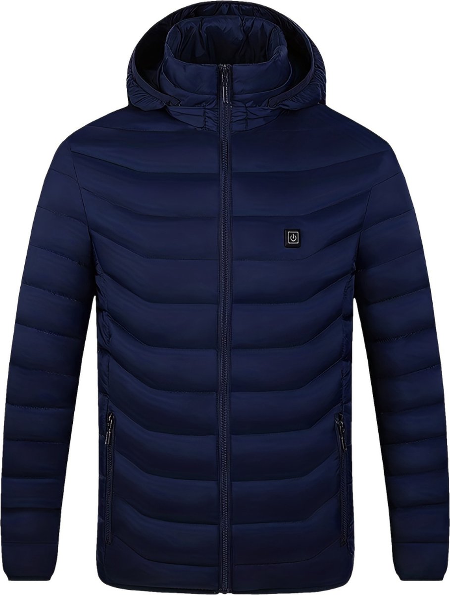 Livano Verwarmde Jas Heating Jacket Thermo Jas Elektrische Kleding Jas Met Verwarming 3 Standen Heren Blauw