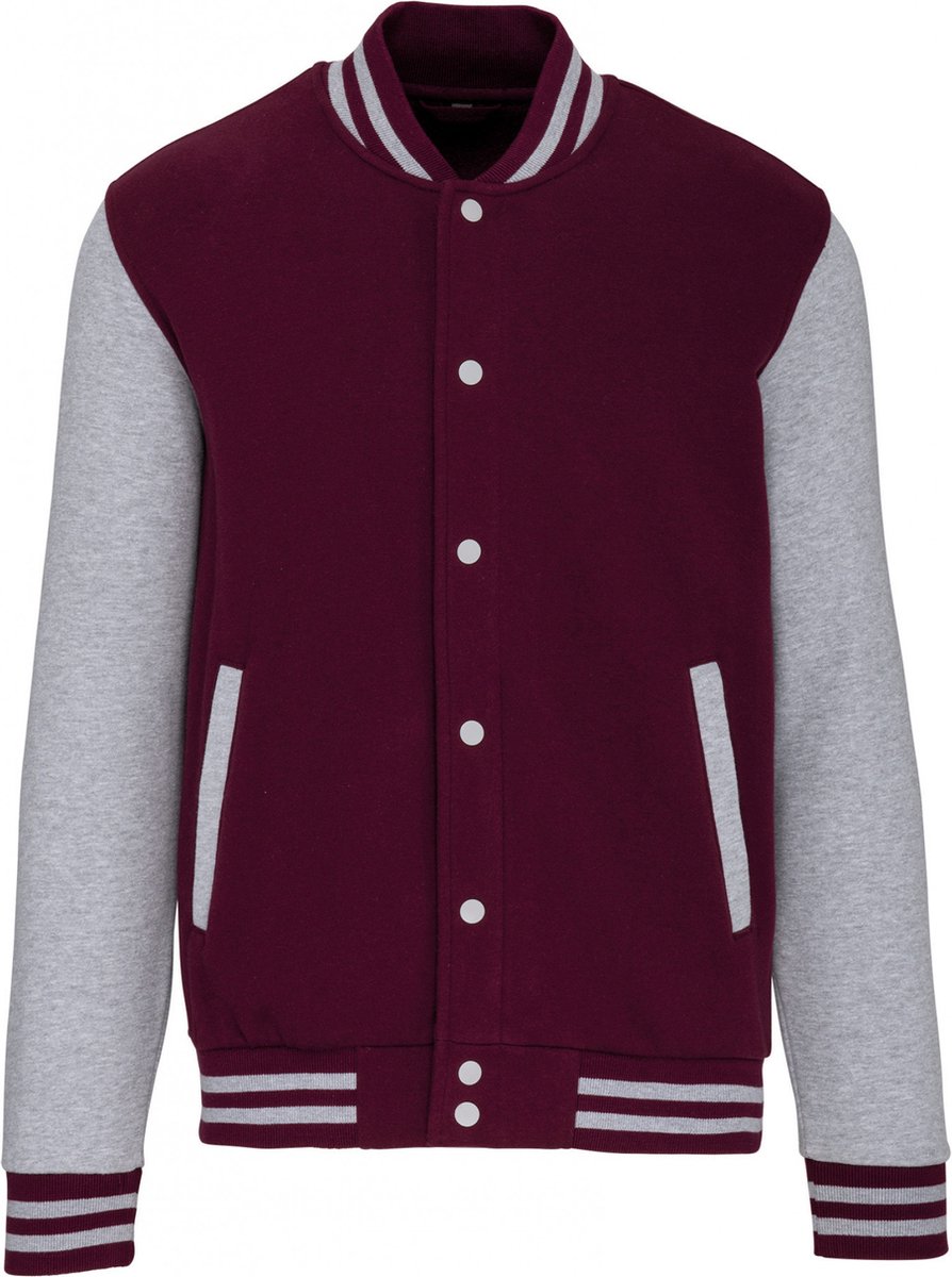 Kariban College jacket unisex K497 Wine Oxford Grijs