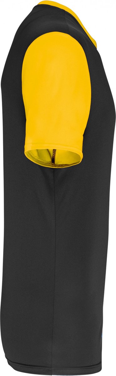 SportSportshirt Kind 10/12 years (10/12 ans) Proact Ronde hals Korte mouw Black / Sporty Yellow 100% Polyester