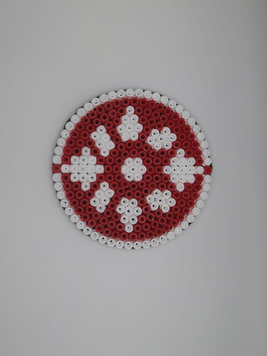 Onderzetters, 6 stuks, Kerstmis, Handgemaakt, Strijkkralen