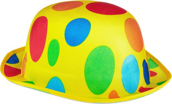 hoed clown - feesthoed - clownshoed gestipt - verkleedhoed bolhoed kleurrijk | bol.com