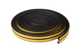 Wovar Tochtstrip zwart | Zelfklevende tochtstrip voor Kieren 3 tot 5 mm | 7.5 Meter | Tochtstrips voor deuren | Tochtband | Deurborstel | Tochtstrip deur