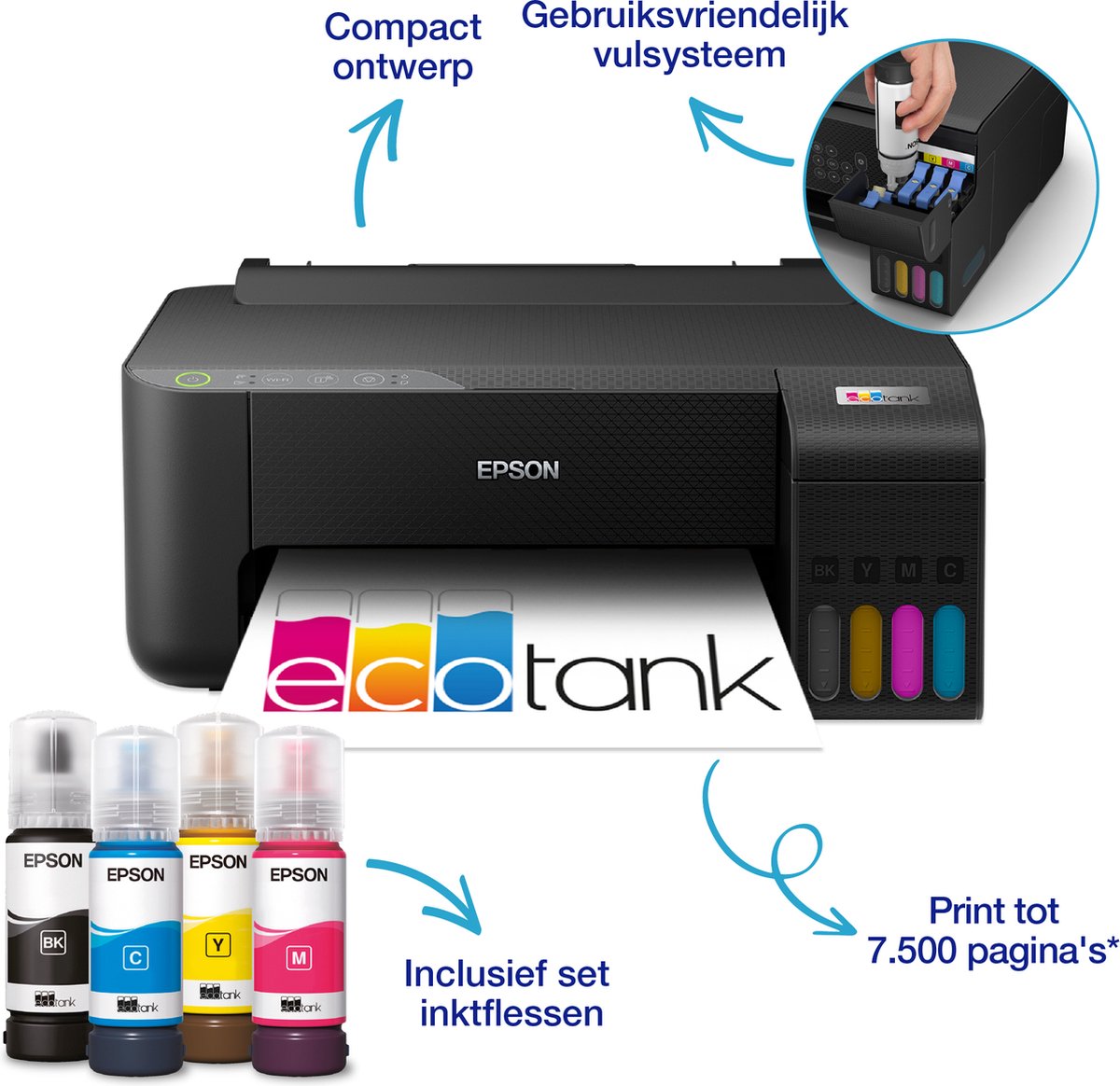 Epson EcoTank ET-1810 - Single Function Inkttank Printer - Inclusief tot 3 jaar inkt — afbeelding 2