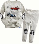 Pyjama kinderen - Jongens Pyjamaset auto - Racing Car - Raceauto - Maat 104-110