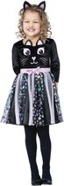 Smiffy's - Poes & Kat Kostuum - Ongevaarlijke Zwarte Kat Kind - Meisje - Roze, Zwart - Small - Halloween - Verkleedkleding