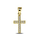 Juwelier Zwartevalk 14 karaat gouden kruis hanger - 14.255
