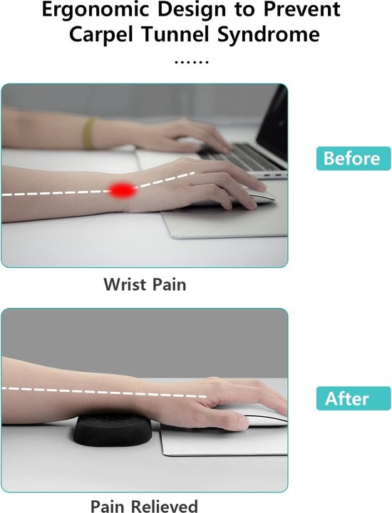 polssteun kit ergonomisch toetsenbord polssteun muis polssteun computer gaming polssteun antislip basis eenvoudig te installeren gemakkelijk te gebruiken wit