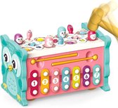 IBI-IRN® Activiteiten kubus - Geschikt voor baby's en kinderen vanaf 9 maanden - Montessori speelgoed - Interactief speelgoed - Blauw - 8 in 1 - multifunctioneel - uil - sensorisch speelgoed