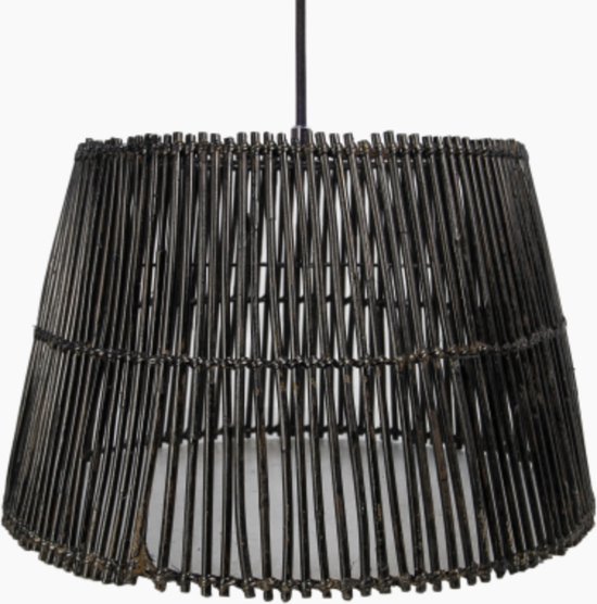 Lampe à suspension Lexi / ø33x21 cm - Rotin - Black Wash