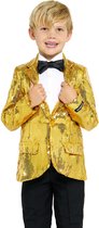 Suitmeister Sequins Or - Blazer Doré - Veste Brillante - Tenue de Carnaval - Or - Taille : M