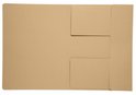 Esselte 93291 Classic Ophangmap, versterkte foolscap, gerecycled kraftkarton, kijkvenster van transparante kunststof, natuurlijk, doos met 50 stuks