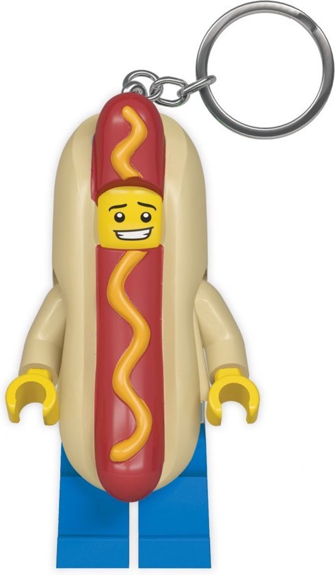 Porte-clés LED Lego mini figurine Hotdog Guy