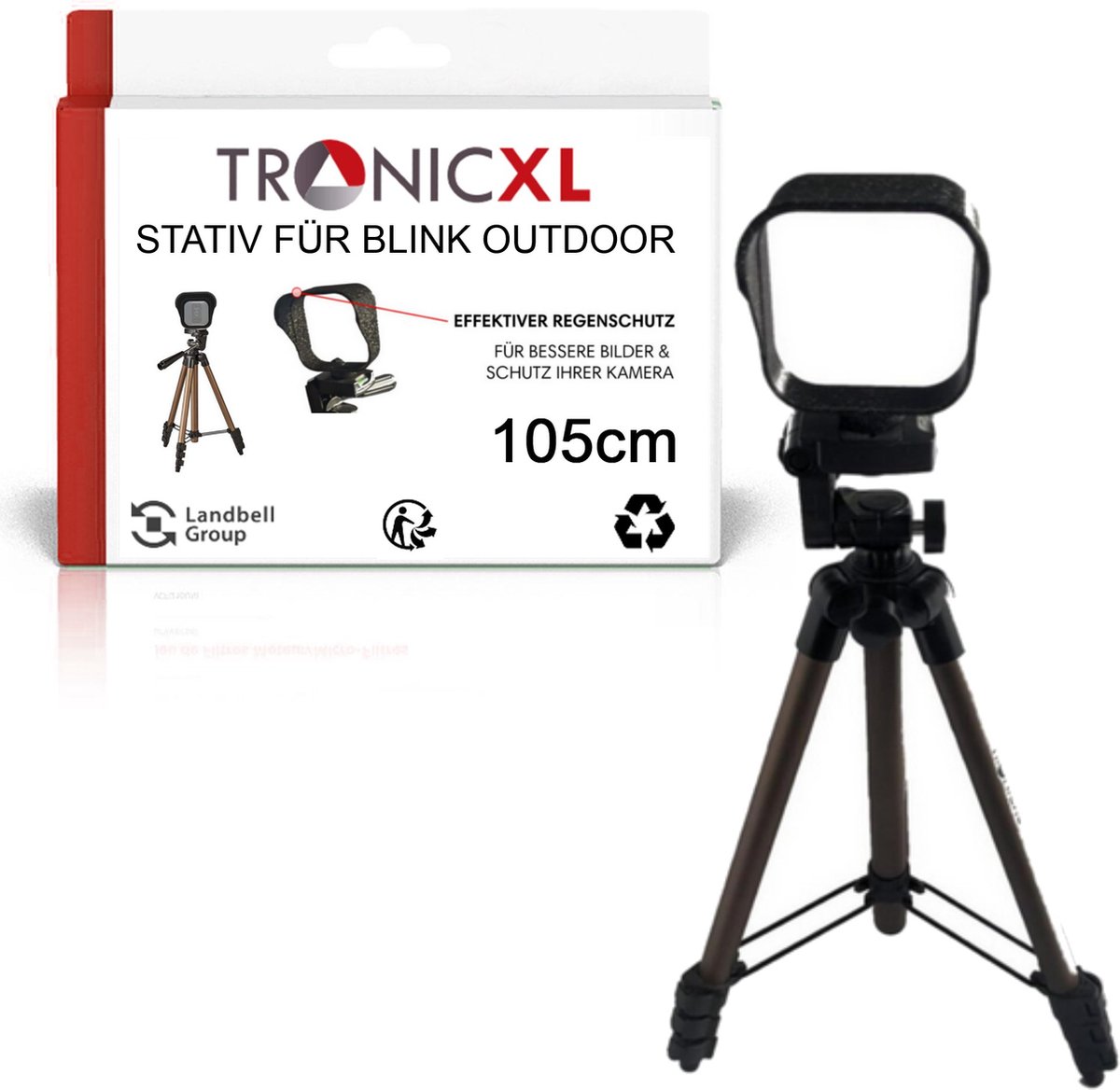 TronicXL Tripod 19 statief geschikt voor Blink camera - outdoor XT1 XT2 I camerahouder - statief inclusief adapter - regenbeschermingskap