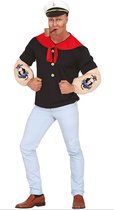 Guirca - Costume Popeye - Zeeman Super Fort Avec Costume De Tatouage - Rouge, Noir - Taille 48-50 - Déguisements - Déguisements