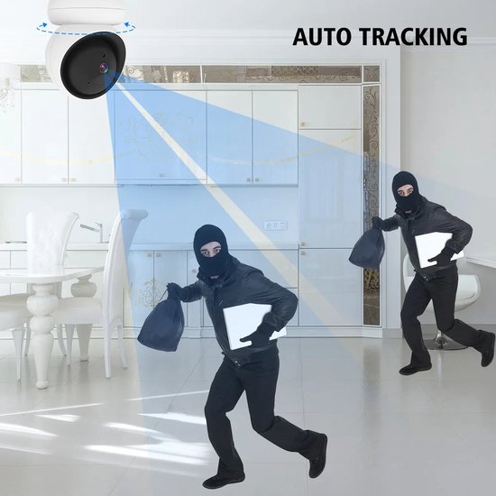 DrPhone Indoorview - Indoor PTZ Camera - Home Security Camera - Pan 355° Tilt 80° - Nachtvisie - Tweerichting Audio - Tuya / Alexa/ Google Home - Wit van DrPhone — afbeelding 4