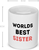 Akyol - worlds best sister Spaarpot - Zus - de beste zus - verjaardagscadeau - verjaardag - cadeau - cadeautje voor zus - zus artikelen - kado - geschenk - gift - 350 ML inhoud