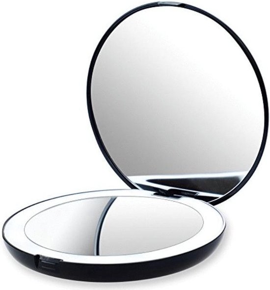 Compact Make-up Spiegel met Tru-Daylight Verlichting - 10x Vergroting - Melodii