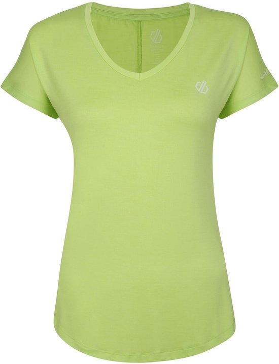 Dare 2B, Vigilant Lichtgewicht Sneldrogend Q-Wic Dames Fitness-T-Shirt, Sharp Green, Maat 38