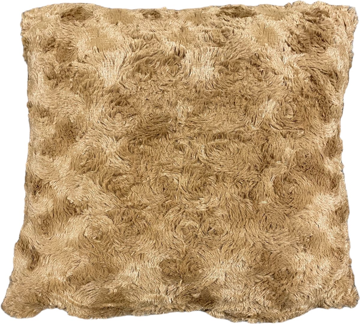 Unique Living Kussen - Nova - Zacht en Fluffy - Coconut - Bruin - 45 x 45 cm coconut bruin