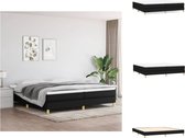 vidaXL Boxspringframe - Zwart - 203 x 200 x 25 cm - Ademend en duurzaam - Geschikt voor matras 200 x 200 cm - Met montagehandleiding - Bed