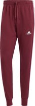 adidas Sportswear Essentials French Terry Tapered Cuff 3-Stripes Broek - Heren - Bordeaux- S