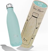 IZY Drinkfles - Blauw - Inclusief donatie - Waterfles - Thermosbeker - RVS - 12 uur lang warm - 500 ml