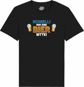 Schnell! Nog Eine Bier Bitte! - Grappige Apres Ski Wintersport Kleding - Mannen / Vrouwen / Unisex - Foute Ski en Snowboard Vakantie Outfit Cadeau - Unisex T-Shirt - Zwart - Maat 4XL