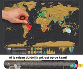 *** Wereldkaart à gratter en or noir - Scratch Map Deluxe - Voyages - Souvenirs -van Hebel® ***